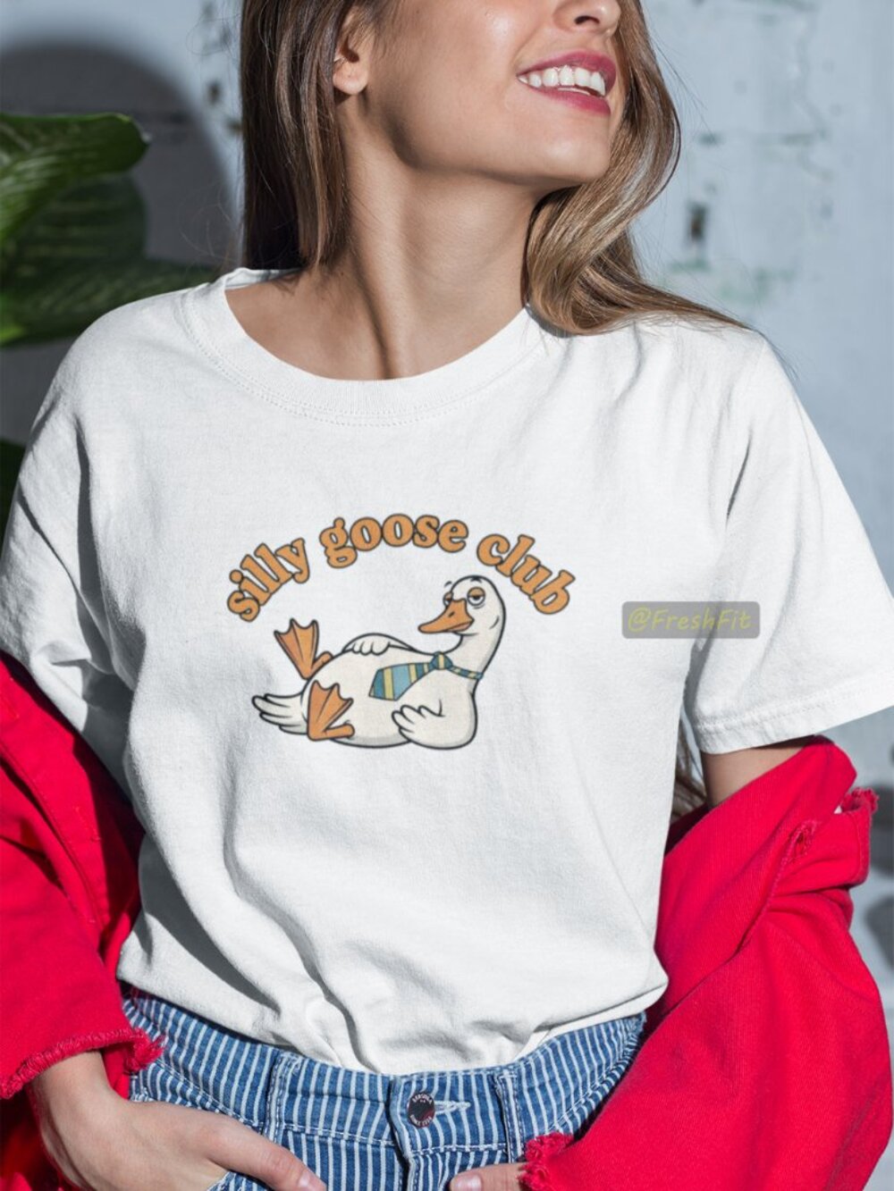 🆕Silly Goose Club White T-Shirt Graphic Tee